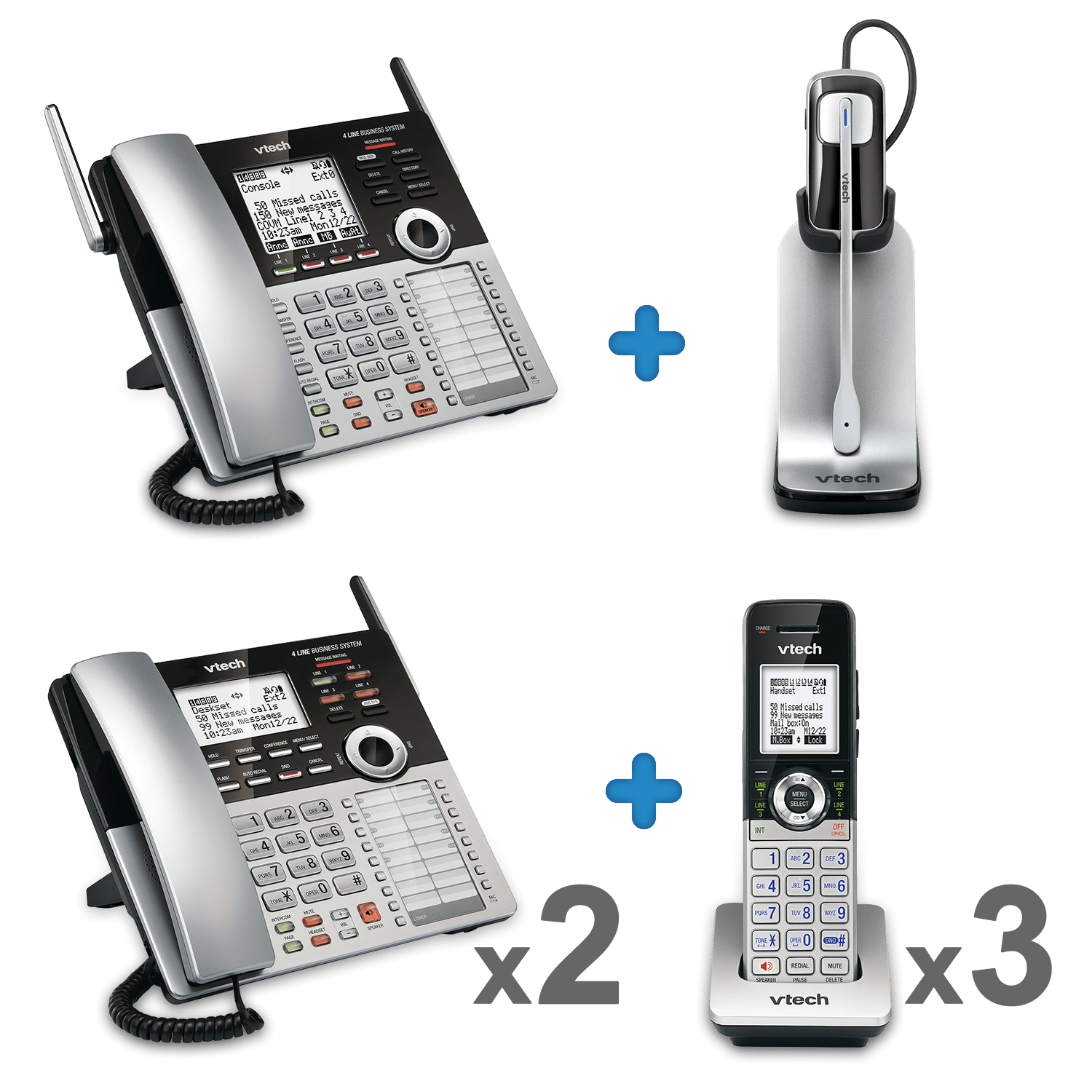 4-Line Small Business Phone System Office Bundle 2 - view 1