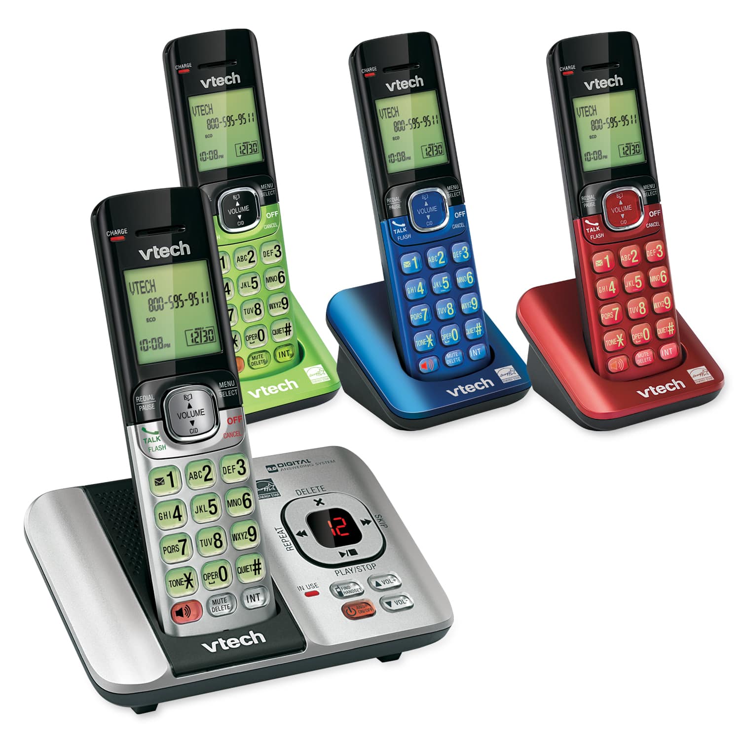 4 Handset Answering System with Caller ID/Call Waiting - view 2