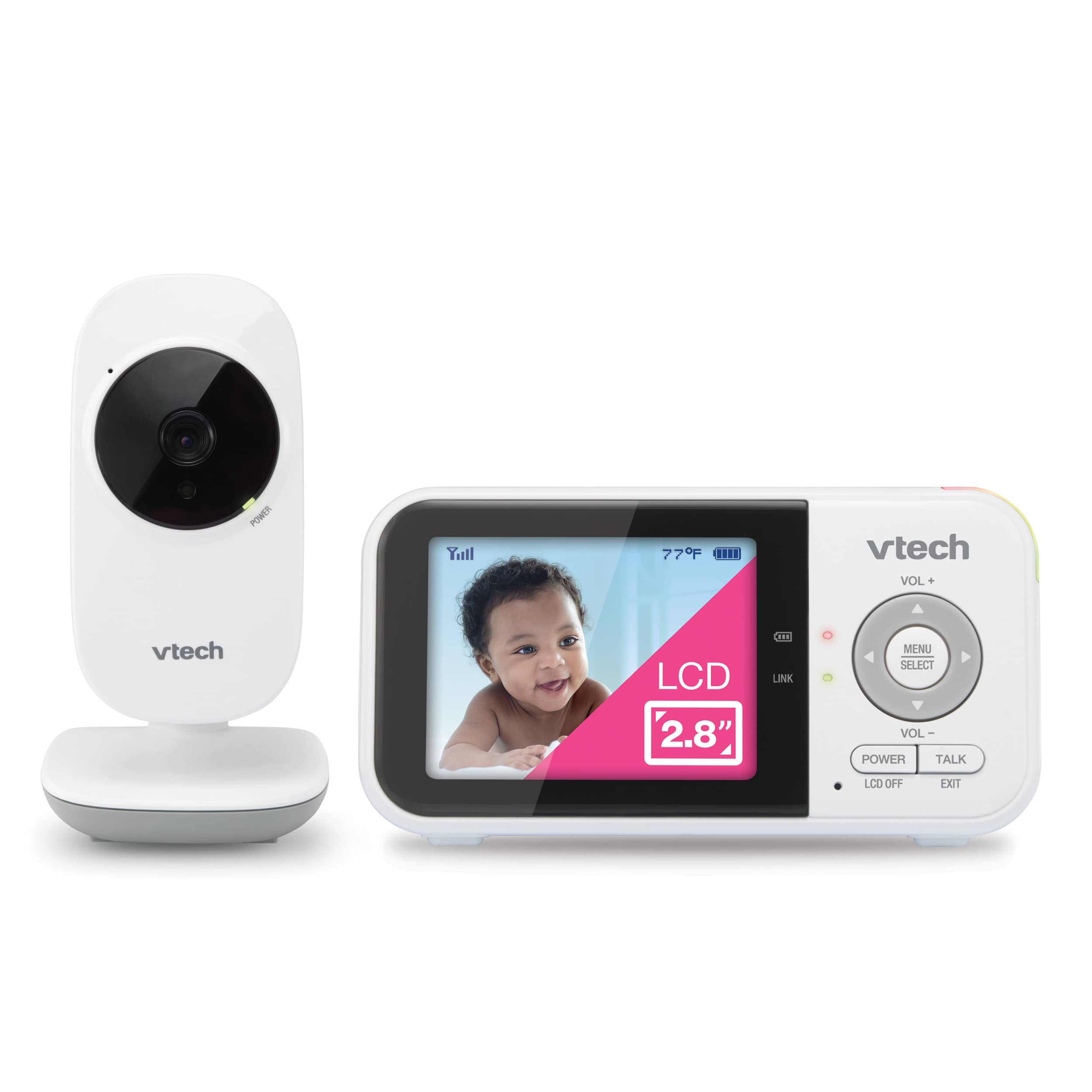 VTech VM919HD Video Monitor with 7-inch True-Color HD 720p Display Zoom 360 Panoramic Viewing Up to 1000ft Range Fully Remote Pan Plug&Play System HD Night Vision Tilt 110 Wide-Angle View 