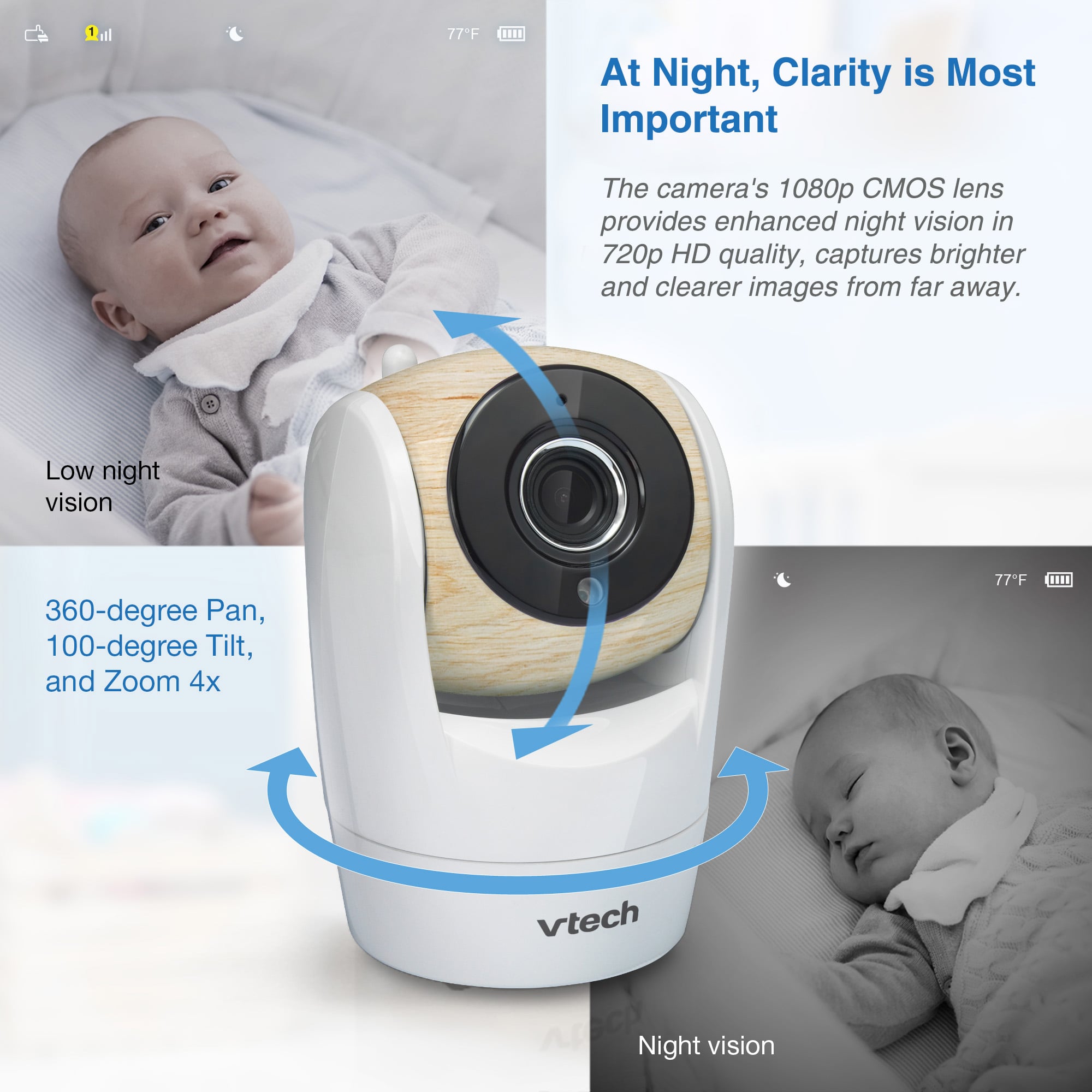 2 Camera Video Baby Monitor with 7